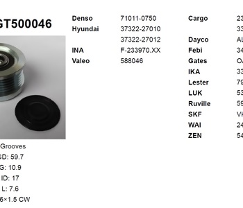 {DepartmanAdi} / KASNAK RULMANLI 6PK F233970 NİPPONDENSO HYUNDAİ SANTEFE KİA SPORTAGE CERATO TUCSON  {Ozet}