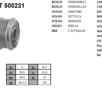 {Katagori} / KASNAK RULMANLI 6PK F920835 NİPPONDENSO TOYOTA COROLLA AURİS SH023110 