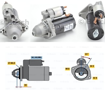 {Katagori} / MARŞ MOTORU 12V 9D 2.3KW BOSCH TİP İVECO DAİLY 2.3D 2.8D RENAULT MASCOT YM  