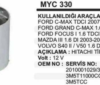 {DepartmanAdi} / GÖVDELİ MARŞ YASTIĞI 12V MOTOGRAFT TİP FORD FOCUS  GRAND C-MAX 1.6TDCI {Ozet}
