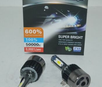AES-LXH15 LED 12V H15 AMPUL 8000K LED GERÇEK MAVİ ARKASI FANLI COB LED 