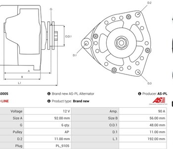 {Katagori} / ALTERNATÖR 12V 90A BOSCH TİP W-D+ MERCEDES SPRİNTER  A0005 
