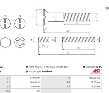 ASPL-ARS0021 ALTERNATÖR SAPLAMASI BOSCH TİP   ARS0021 