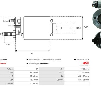 {DepartmanAdi} / MARŞ OTOMATİĞİ 12V MİTSUBİSHİ DELCO TİP 2 DELİK SOKETLİ HYUNDAİ PORTER CRDI SOLATİ  SS9031 {Ozet}