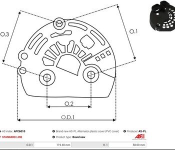 {Katagori} / RULMAN TARAF KAPAĞI PLASTİK DENSO TİP  APC6010 