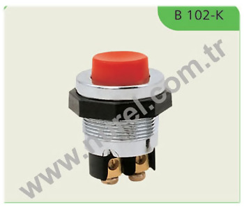 {DepartmanAdi} / KORNA BUTONU BASMALI METAL KIRMIZI  {Ozet}