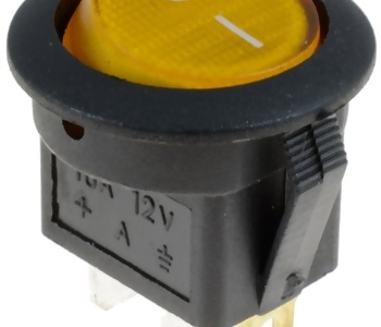 {DepartmanAdi} / AÇ KAPA ANAHTAR YUVARLAK IŞIKLI SARI 12V   IC131A WIN11019 AKSA11019 KCD15101N {Ozet}