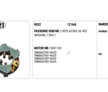 {Katagori} / KÖMÜR TAŞIYICI MİTSUBİSHİ TİP K022 ND0221 BHM6060 CLİO PJ PARTNER CİTROEN KIA BERLİNGO HYUNDAİ  