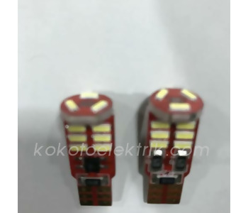 {Katagori} / LED 12V DİPSİZ AMPUL 5W T10 TURUNCU     15 LEDLİ AD  