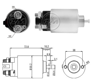ZM-392 MARŞ OTOMATİĞİ 12V MİTSUBİSHİ DELCO VALEO TİP 2 DELİK SOKETLİ HYUNDAİ İ20 İ30 İ40 SONATA AVANTE KİA  