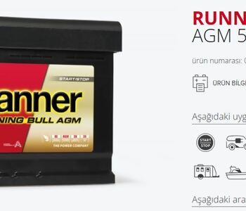 {Katagori} / AKÜ 12V 80A START STOP  AGM RUNNİNG BULL    BANNER 58001 BNR004 
