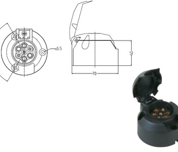 AKSA-14001 ROMORK FİŞİ 7 Lİ DİŞİ PLASTİK  14-001 