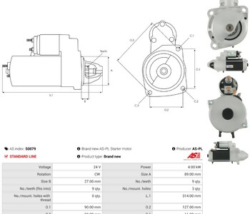{DepartmanAdi} / MARŞ MOTORU 24V 9D 4.2KW BOSCH TİP FORD CARGO 3227 3126 3226  SULTAN İVECO KHD STR2319 MS66 {Ozet}