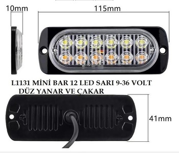 {Katagori} / ÇAKAR LAMBA 9V 36V 12 LEDLİ BEYAZ DÜZ VE ÇAKAR MİNİ BAR LED 
