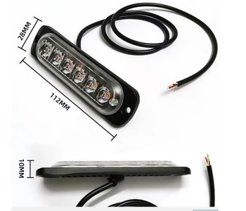{Katagori} / ÇAKAR LAMBA 9V 36V 6 LEDLİ KIRMIZI DÜZ VE ÇAKAR MİNİ BAR LED  