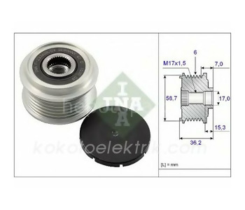 {Katagori} / KASNAK RULMANLI 6PK F233608 FORD CONNECT FOCUS 1.8D MONDEO FİESTA FUSİON MAZDA CAR-235494 CAR-332309 