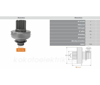 {DepartmanAdi} / MARŞ DİŞLİ 10D VALEO TİP SSANGYONG MUSSO REXTON KYRON 2.3D 2.9D           Z1705 151705 {Ozet}