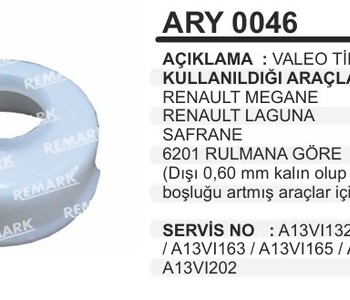 {Katagori} / RULMAN YUVASI 6201 RULMANLI VALEO TİP ARY0046 AL590 CAR-135170 803390 MEGANE LAGUNA SAFRENE 