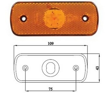 {DepartmanAdi} / SİDE MARKER LAMBA LEDLİ DÜZ SARI 24V KABLOLU   BMC PRO CİTY   {Ozet}