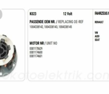 {Katagori} / KÖMÜR TAŞIYICI BOSCH TİP BSX253 BO2532 BHB8171 6 KÖMÜRLÜ STAR STOP MEGAN 3 SCENİC VW AUDİ SEAT  