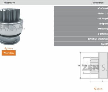 {DepartmanAdi} / MARŞ DİŞLİ 13D MİTSUBİSHİ TİP PEUGEOT  CİTROEN C4 C5 PJ206 KANGO CLİO 1.5 F61188 Z1774 PG6070  {Ozet}