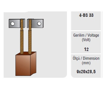 {DepartmanAdi} / MARŞ KÖMÜRÜ BOSCH TİP 9*28*28.5 RENAULT  {Ozet}