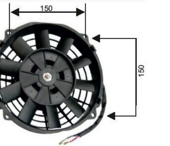 {DepartmanAdi} / FAN MOTORU 12V 7 İNÇ DÜZ KANAT  {Ozet}