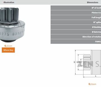 {Katagori} / MARŞ DİŞLİ 8D VALEO TİP HYUNDAİ ACCENT SEDAN 1.5 CRD HYUNDAİ GETZ KİA RİO  Z1775 SD9235P  