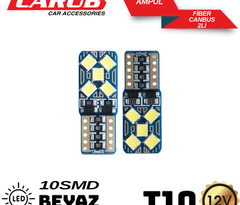 {Katagori} / LED 12V DİPSİZ AMPUL 5W T10 BEYAZ     10 LEDLİ  AD  CARUB 