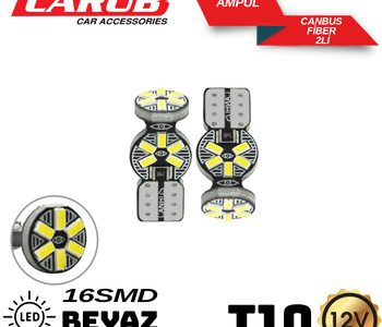{DepartmanAdi} / LED 12V DİPSİZ AMPUL 5W T10 BEYAZ     16 LEDLİ  AD  CARUB {Ozet}