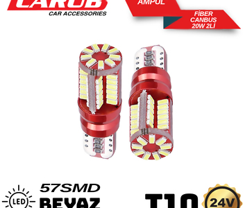 {DepartmanAdi} / LED 24V DİPSİZ AMPUL 5W T10 BEYAZ     57 LEDLİ  AD  CARUB {Ozet}