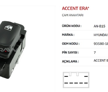 {DepartmanAdi} / CAM KALDIRMA ANAHTARI 4 LÜ SOL 12 FİŞLİ CİTROEN SCUDO EXPERT JUMPY                    AN636B {Ozet}