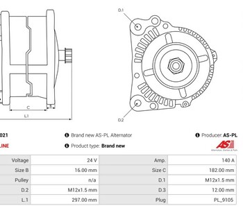 {Katagori} / ALTERNATÖR 24V 140A BOSCH TİP MERCEDES 303 403 MAN 111833 111896 116063 A0021 