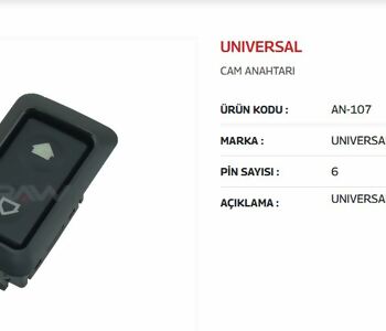 {DepartmanAdi} / CAM KALDIRMA ANAHTARI TEKLİ 6 FİŞLİ BMW ÜNİVERSAL AN107 {Ozet}