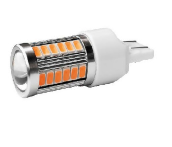 {DepartmanAdi} / LED 12V DİPSİZ 1016 AMPUL T20 TURUNCU     33 LEDLİ MERCEKLİ AD {Ozet}