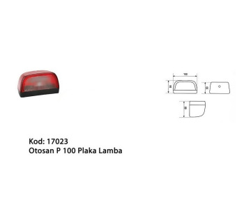 {Katagori} / PLAKA LAMBA ÜNİVERSAL FORD P100   KIRMIZI   
