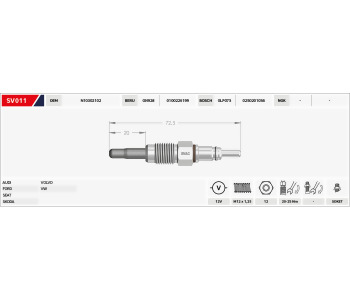 {Katagori} / KIZDIRMA BUJİSİ 11V B74.1-B20 GX76-0250201036-0100226199 GOLF PASSAT AUDİ SEAT 1.9  