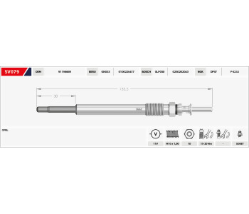 {Katagori} / KIZDIRMA BUJİSİ 11V B135.25-B30  GX135 OPEL ASTRA VECTRA B OMEGA FRONTERA 2.0 2.2  