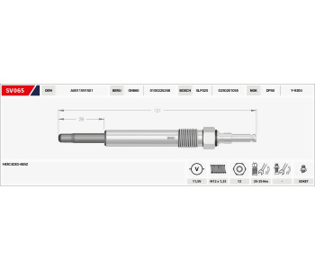 {Katagori} / KIZDIRMA BUJİSİ 11.5V B120.85-B28  GX119- MERCEDES C220 C250 E200 E250 E300 2.2 2.5 3.0 SPRİNTER  