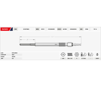 {DepartmanAdi} / KIZDIRMA BUJİSİ 11V B117-B29.5  GX2117 VW CADDY 3 GOLF 5 TOURAN A3 A4 A6 PASSAT MİTSUBİSHİ LANCER  {Ozet}