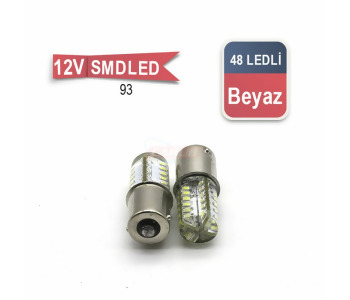 {Katagori} / LED 12V 93 AMPUL 21W BEYAZ     48 LEDLİ AD     CARUB 