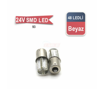 {Katagori} / LED 24V 93 AMPUL 21W BEYAZ     48 LEDLİ SİLİKONLU AD     CARUB 