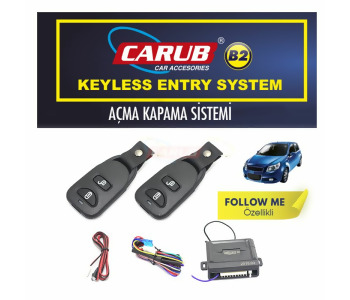 {Katagori} / AÇMA KAPAMA SİSTEMİ KUMANDALI 12V CARUB 2 TUŞLU  FOLLOWME ÇIKIŞLI 