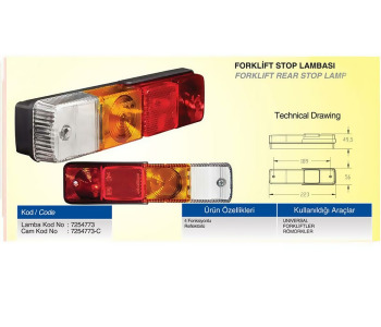 CERAY-7254773 STOP LAMBASI KOMATSU TCM TİP İNCE   