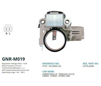 {DepartmanAdi} / KONJEKTÖR 12V MİTSUBİSHİ TİP L-S HYUNDAİ STAREX KİA BONGO VRH2009128 IM847A M019 M128 GA979 MT22129K {Ozet}