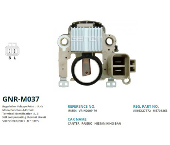 {DepartmanAdi} / KONJEKTÖR 12V MİTSUBİSHİ TİP L-S NİSSAN PAJERO FUSO CANTER VRH200979 IM854 YR5792 M037 GA857  M79 {Ozet}