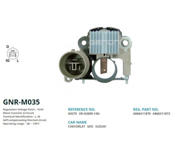 {DepartmanAdi} / KONJEKTÖR 12V MİTSUBİSHİ TİP D-IG-L  SUZUKİ ALTO VİTARA  MAZDA  VRH200914N IM275 YR      M035    M14 {Ozet}