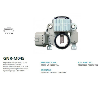 {DepartmanAdi} / KONJEKTÖR 12V MİTSUBİSHİ TİP G-S-L-F  MİTSUBİSHİ CARİSMA VRH200970A IM0341 YR591    M045     M70 {Ozet}