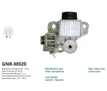 {DepartmanAdi} / KONJEKTÖR 12V MİTSUBİSHİ TİP L-S HYUNDAİ ACCENT 1.5 ELANTRA SONATA VRH200986 IY058 GA421 M020 M86  {Ozet}