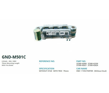 {DepartmanAdi} / DİYOT TABLASI MİTSUBİSHİ TİP  75MM  6 DİYOT H100  RM11 RM07 IMR7550 IMR7542 REC570 REC575  M501C  M7 {Ozet}